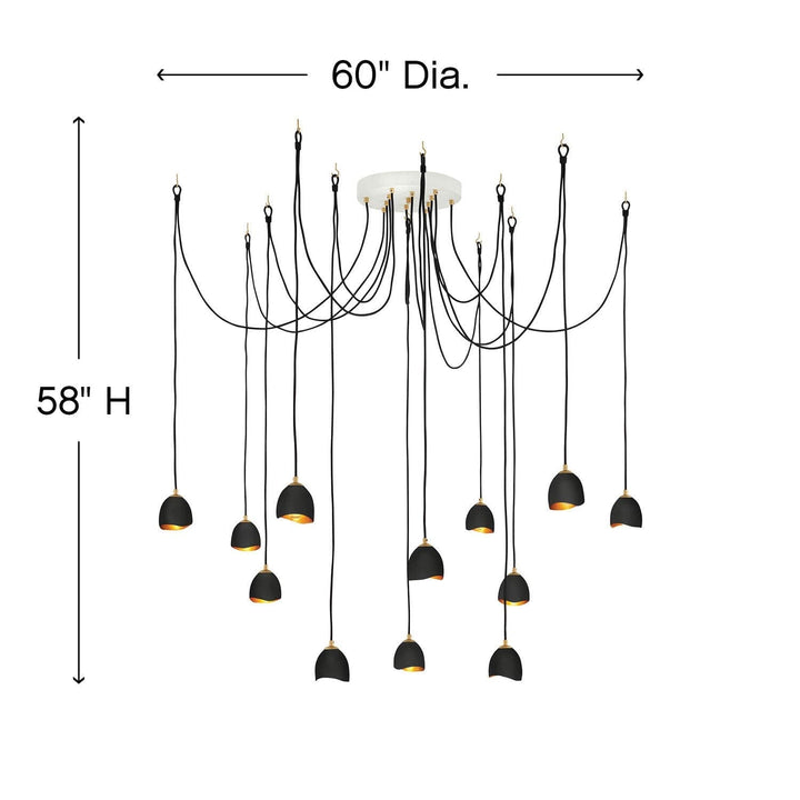 Nula Large Multi Tier-Hinkley Lighting-HINKLEY-35908SHB-ChandeliersShell Black with Gold Leaf accents-3-France and Son