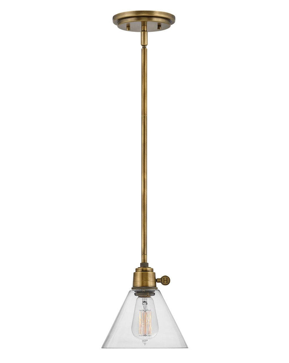Arti Small Pendant-Hinkley Lighting-HINKLEY-3697HB-CL-PendantsNON-LED-Heritage Brass with Clear glass-2-France and Son