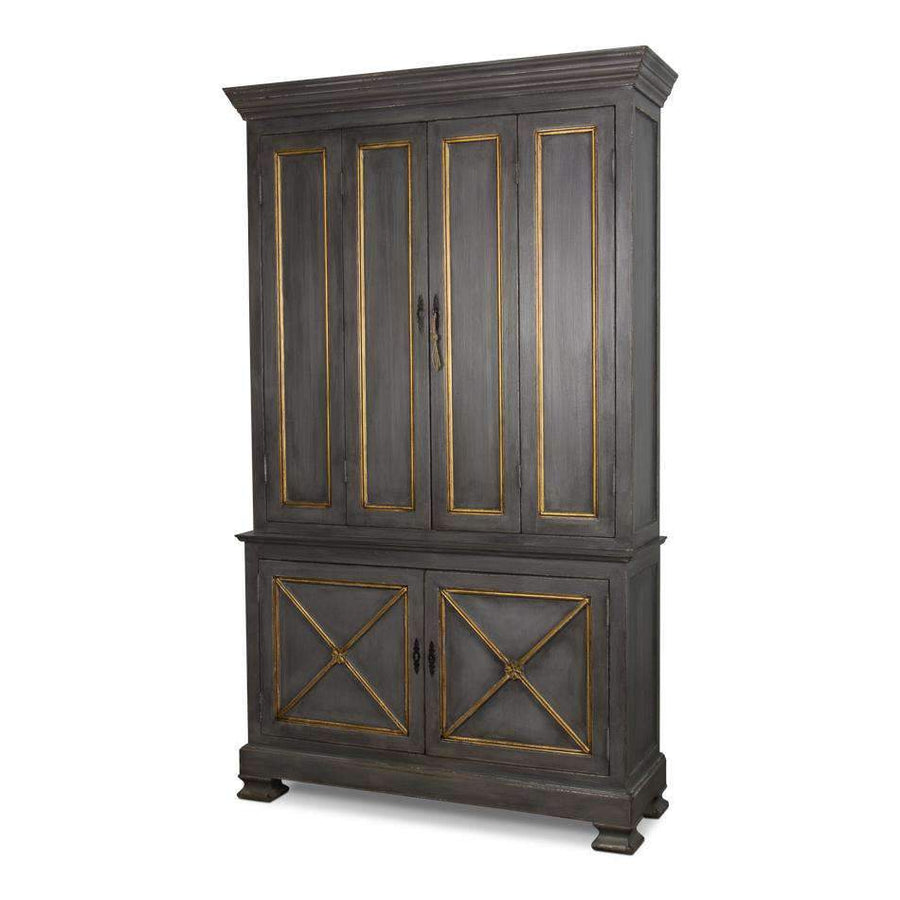Painted Directoire Style Cabinet-SARREID-SARREID-40706-Bookcases & Cabinets-1-France and Son