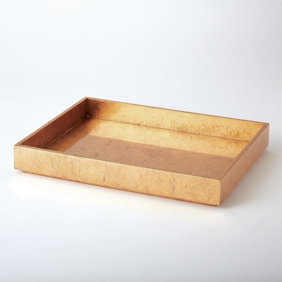 Luxe Gold Leaf Rectangle Tray-Global Views-GVSA-7.20045-Trays-1-France and Son