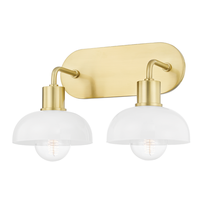 Kyla 2 Light Bath Bracket-Mitzi-HVL-H107302-AGB-Bathroom VanityAged Brass-1-France and Son