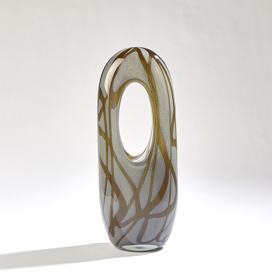 Swirl Vases-Global Views-GVSA-7.80630-VasesMedium-Amber - Grey-3-France and Son