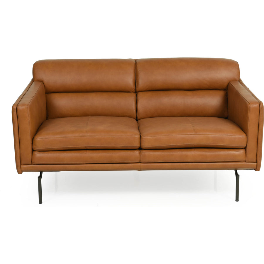 Castelle Full Leather Loveseat in Tan-Moroni Leather-MORONI-44202BS1961-Sofas-1-France and Son