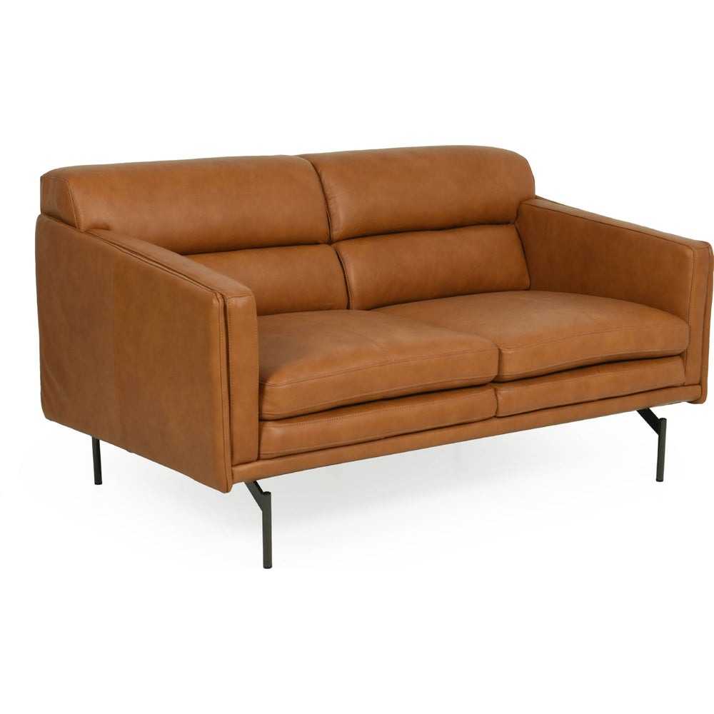 Castelle Full Leather Loveseat in Tan-Moroni Leather-MORONI-44202BS1961-Sofas-2-France and Son
