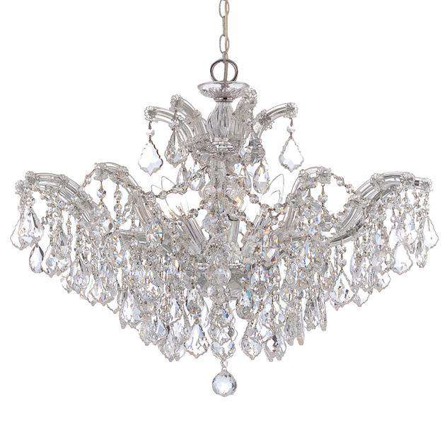 Maria Theresa 6 Light Chandelier-Crystorama Lighting Company-CRYSTO-4439-CH-CL-MWP-ChandeliersChrome-Clear Crystal-1-France and Son
