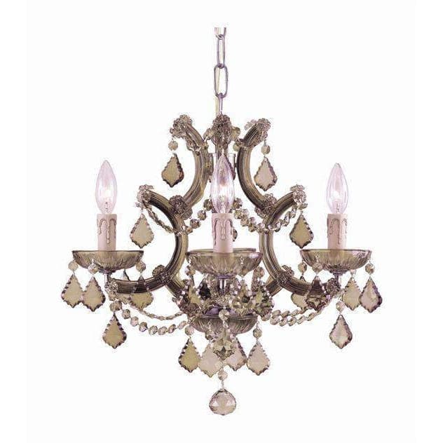 Maria Theresa 4 Light Mini Chandelier-Crystorama Lighting Company-CRYSTO-4474-CH-CL-MWP-ChandeliersChrome-Clear Crystal-3-France and Son