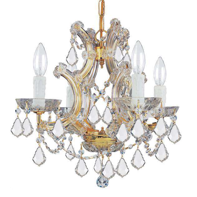 Maria Theresa 4 Light Mini Chandelier-Crystorama Lighting Company-CRYSTO-4474-GD-CL-MWP-ChandeliersGold-Clear Crystal-2-France and Son