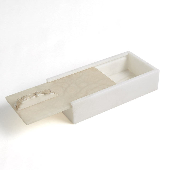 Alabaster box & Tray-Global Views-GVSA-7.30184-Decorative ObjectsRectangle Tray-5-France and Son