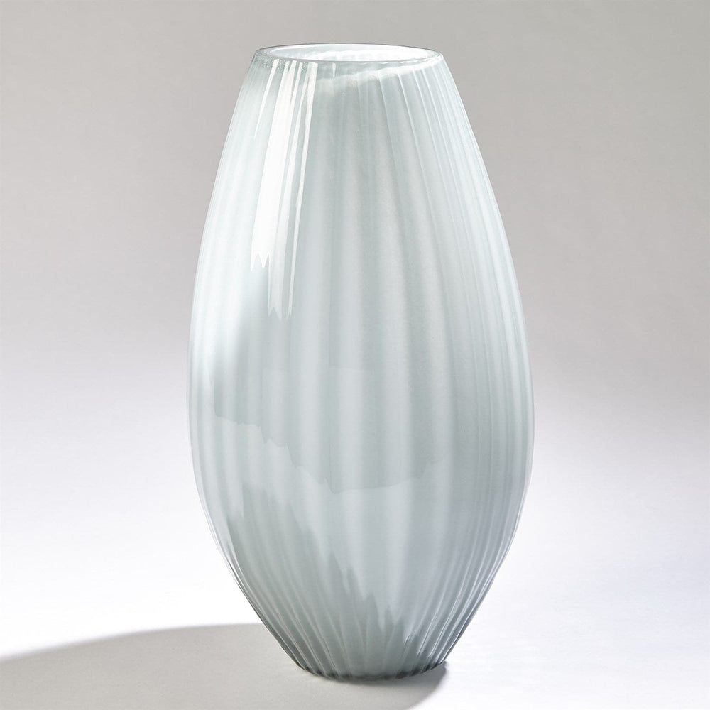 Cased Glass Stripe Vase-France & Son-GVSA-3.31608-VasesLarge-Blue-2-France and Son