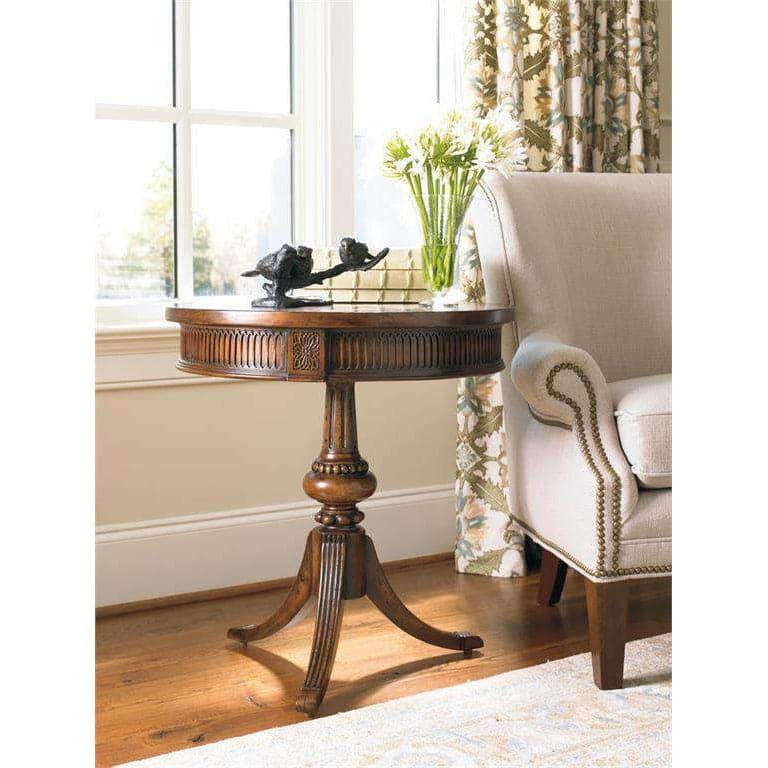 Round Pedestal Accent Table-Hooker-HOOKER-500-50-828-Side Tables-3-France and Son