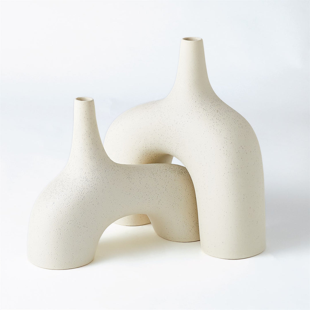 Stretch Vase - Cream Stone-Global Views-GVSA-7.10443-vases-3-France and Son