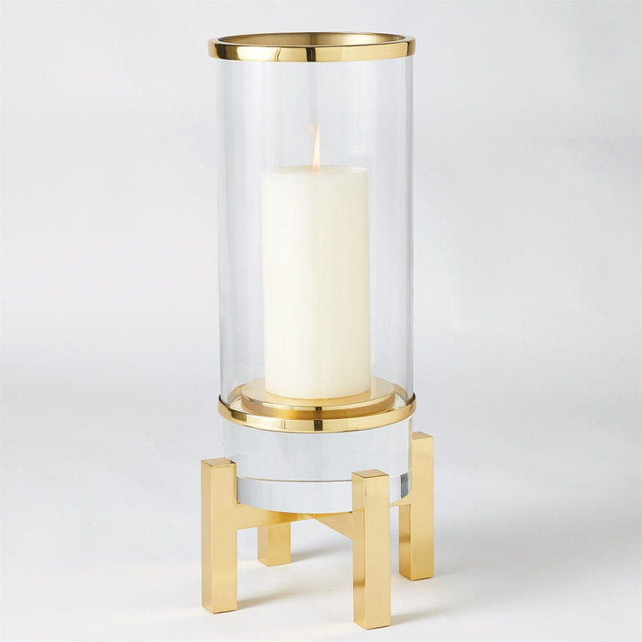 Cylinder Hurricane-Global Views-GVSA-9.93530-Candle HoldersLarge-Brass-4-France and Son