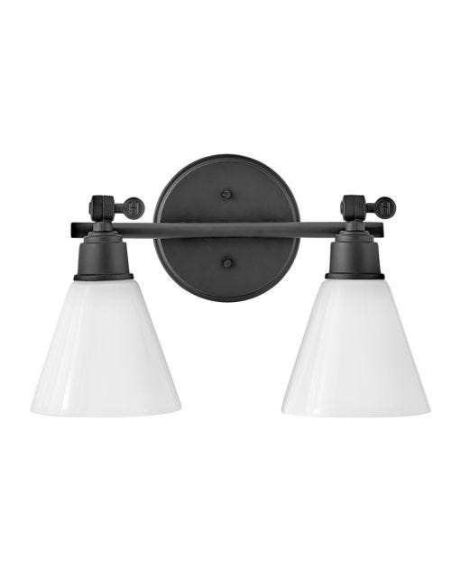Bath Arti - Two Light Vanity-Hinkley Lighting-HINKLEY-51182BK-Bathroom LightingBlack-2-France and Son