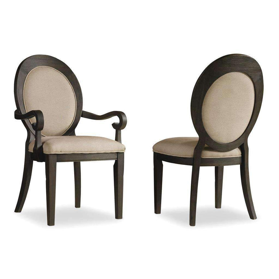 Corsica Dark Oval Back Side Chair-Hooker-HOOKER-5280-75412-Dining Chairs-1-France and Son