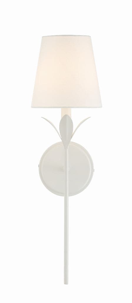 Broche 1 Light Antique Gold Wall Mount-Crystorama Lighting Company-CRYSTO-531-MT-Flush MountsMatte White-7-France and Son
