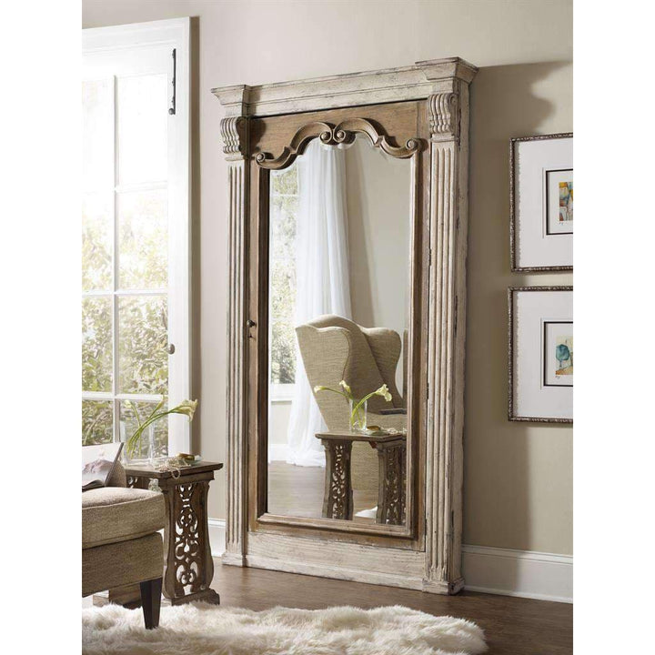 Chatelet Floor Mirror w/Jewelry Armoire Storage-Hooker-HOOKER-5351-50003-Mirrors-3-France and Son