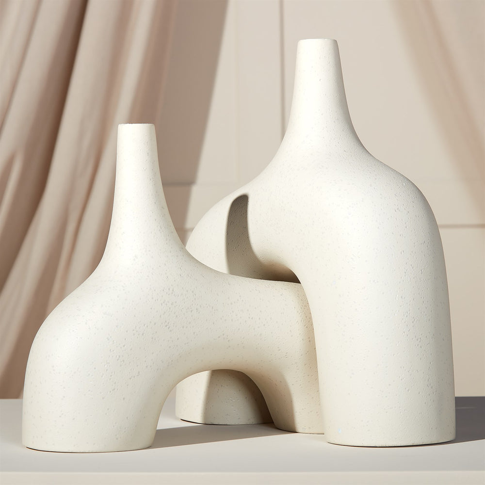 Stretch Vase - Cream Stone-Global Views-GVSA-7.10443-vases-1-France and Son