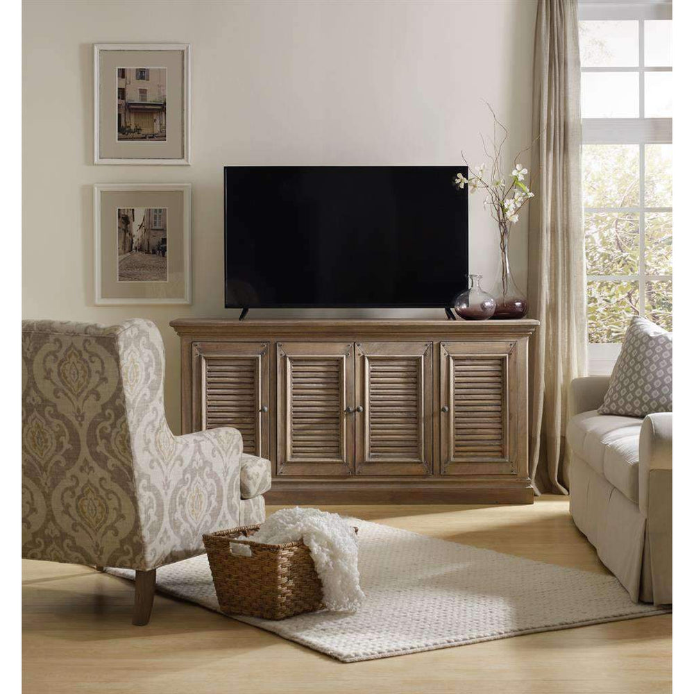 Entertainment Console 72"-Hooker-HOOKER-5484-55472-LTWD-Media Storage / TV StandsLight Wood-2-France and Son