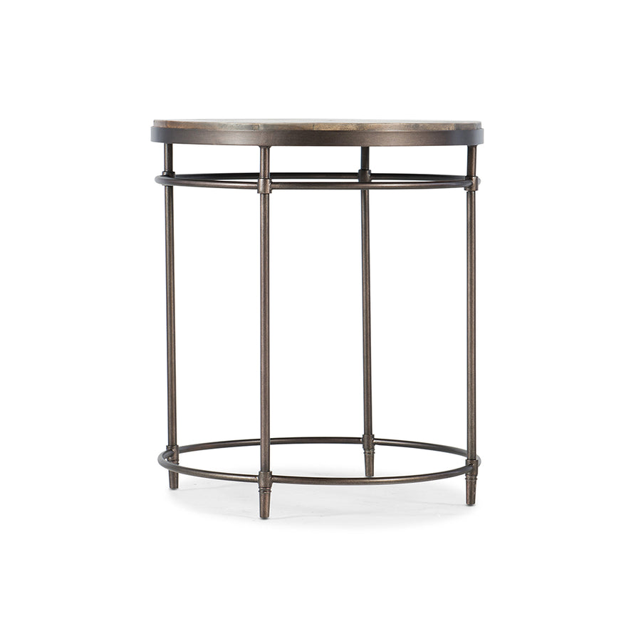 St. Armand Round End Table-Hooker-HOOKER-5601-80113-LTWD-Side Tables-1-France and Son