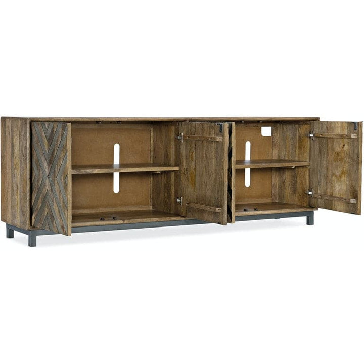 Four-Door Entertainment Console-Hooker-HOOKER-5649-55486-MWD-Media Storage / TV Stands-3-France and Son