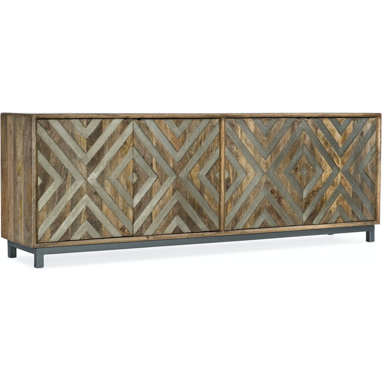 Four-Door Entertainment Console-Hooker-HOOKER-5649-55486-MWD-Sideboards & Credenzas-1-France and Son