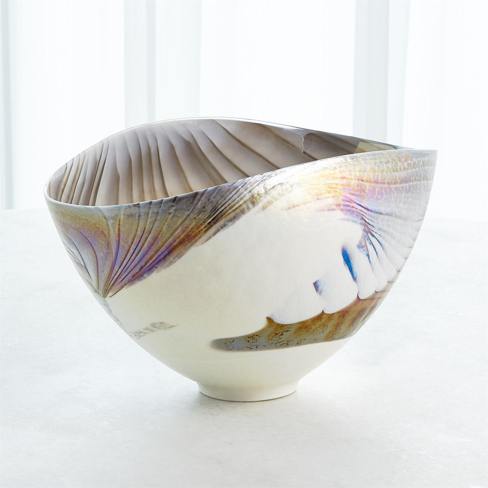 Oval Bowl and Centerpiece Charger-Global Views-GVSA-3.31629-BowlsIvory Grey/Amethyst-Bowl-2-France and Son
