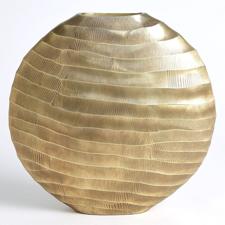 Chased Oval Vase Collection-Global Views-GVSA-7.91419-Decorative ObjectsAntique Brass-Large-6-France and Son
