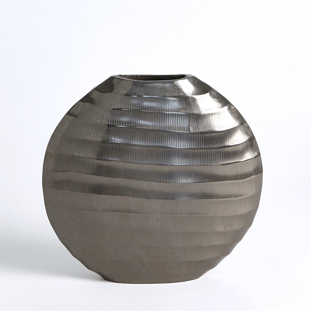 Chased Oval Vase Collection-Global Views-GVSA-7.91435-Decorative ObjectsBlack Nickel-Medium-7-France and Son