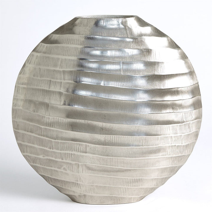 Chased Oval Vase Collection-Global Views-GVSA-7.91442-Decorative ObjectsAntique Nickel-Large-5-France and Son