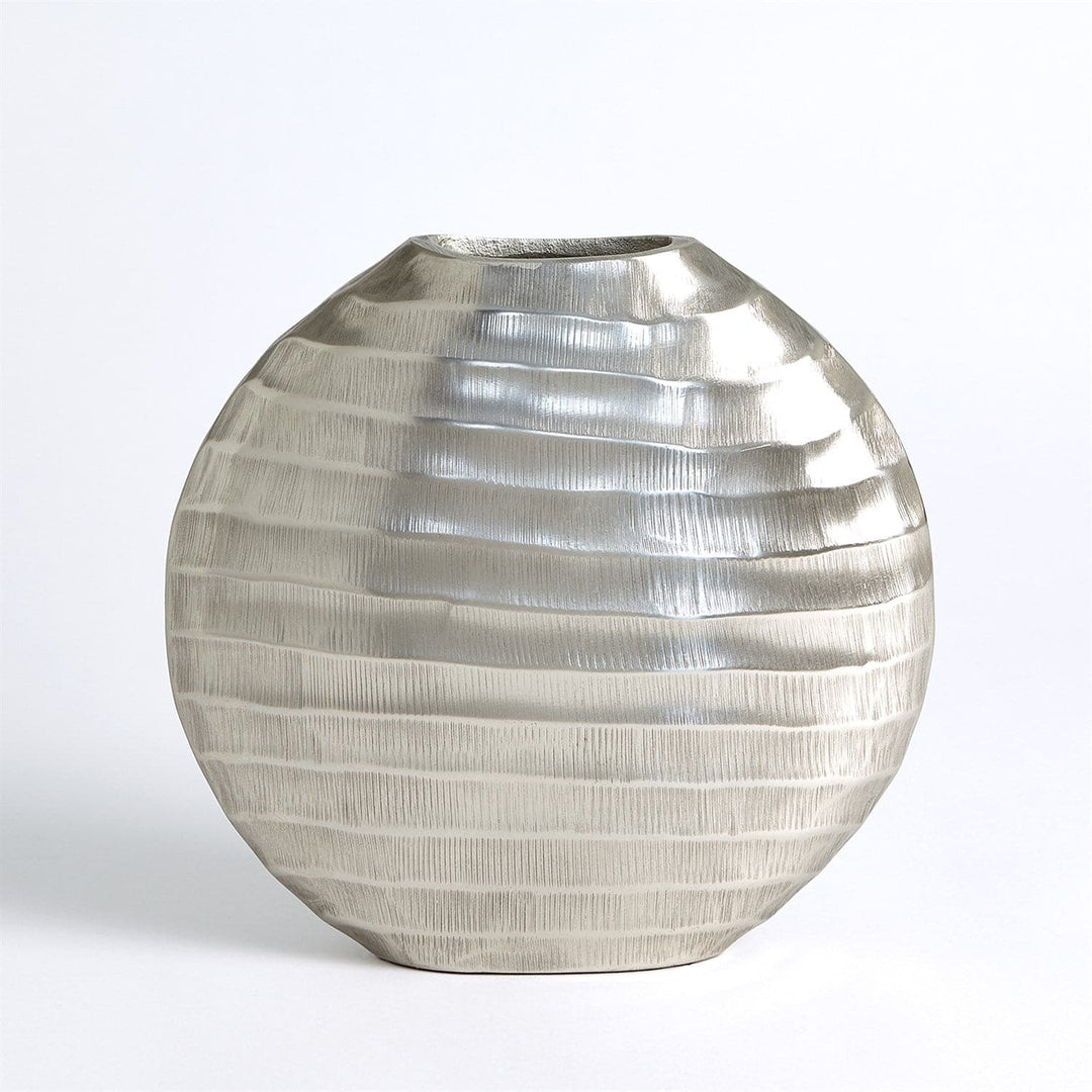 Chased Oval Vase Collection-Global Views-GVSA-7.91443-Decorative ObjectsAntique Nickel-Medium-8-France and Son
