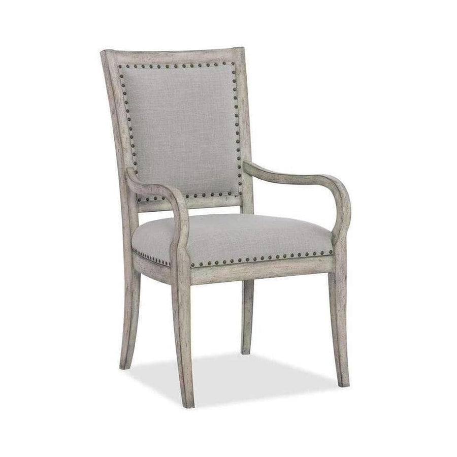 Boheme Vitton Upholstered Arm Chair-Hooker-HOOKER-5750-75400-LTWD-Dining Chairs-1-France and Son