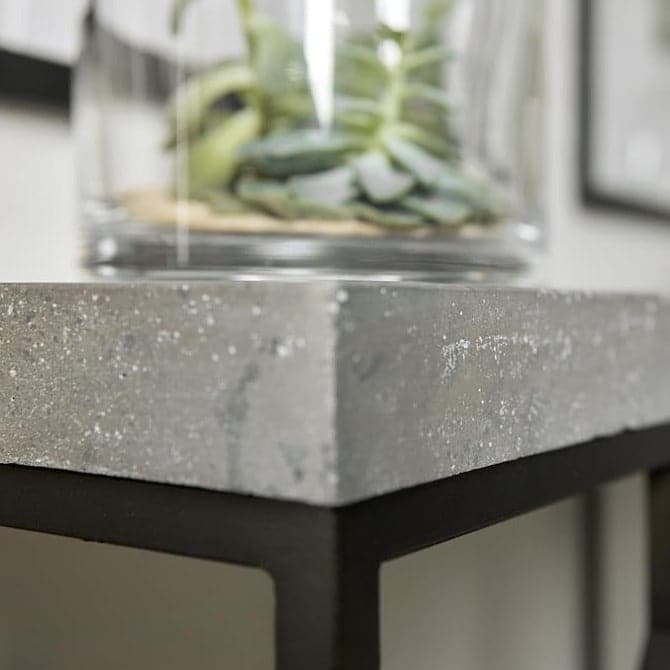 Ciao Bella Metal and Faux Concrete Console Table-Hooker-HOOKER-5805-85002-00-Console Tables-3-France and Son