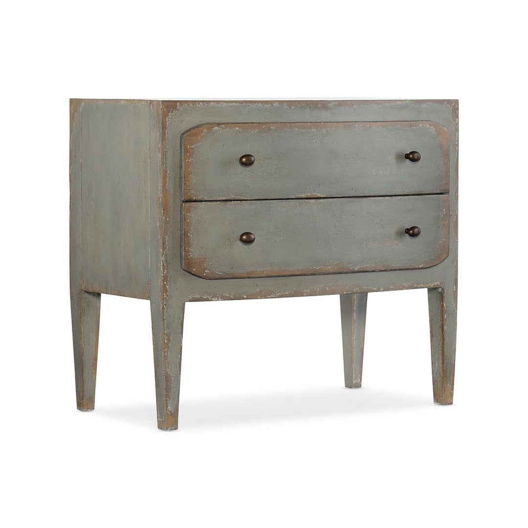 Ciao Bella Two-Drawer Nightstand-Hooker-HOOKER-5805-90016-95-NightstandsGrey-4-France and Son