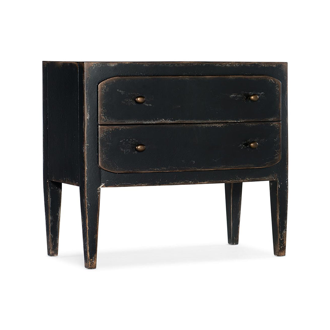 Ciao Bella Two-Drawer Nightstand-Hooker-HOOKER-5805-90016-99-NightstandsBlack-1-France and Son