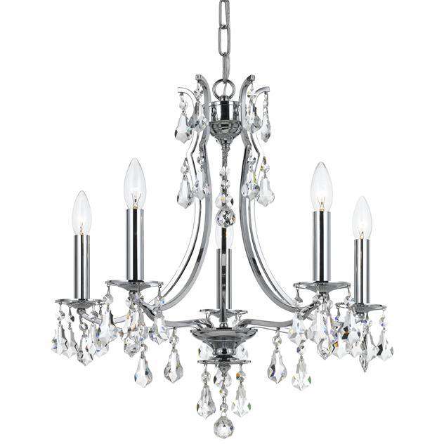 Cedar 5 Light Mini Chandelier-Crystorama Lighting Company-CRYSTO-5935-CH-CL-MWP-ChandeliersClear Crystal-1-France and Son
