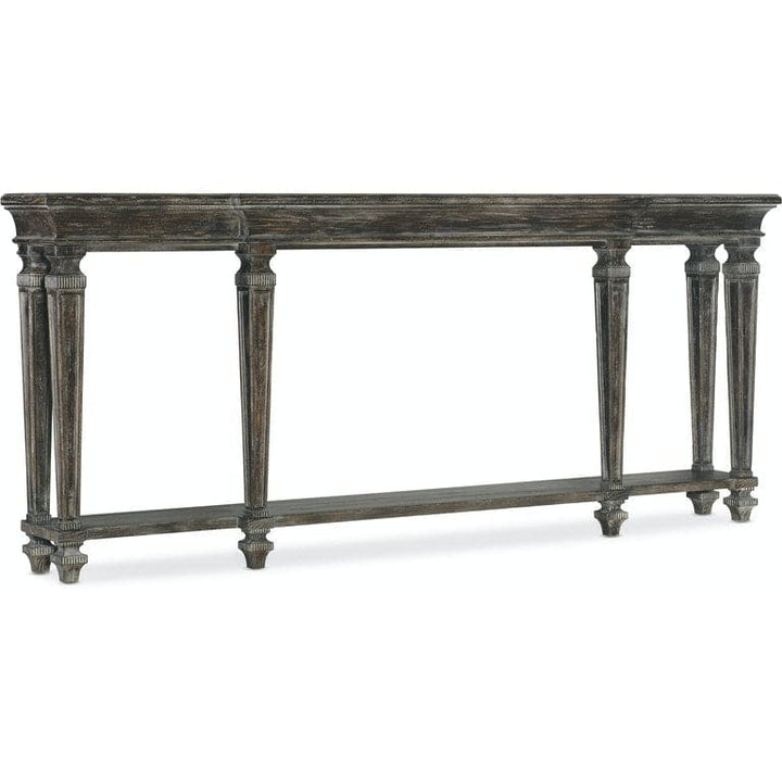 Traditions Breakfront Console Table-Hooker-HOOKER-5961-80161-89-Console TablesDark Wood-4-France and Son