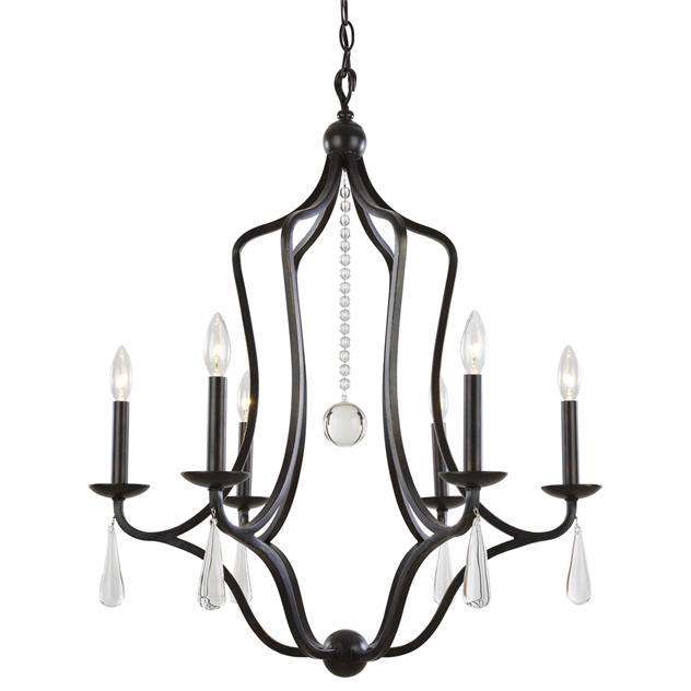 Manning 6 Light Chandelier-Crystorama Lighting Company-CRYSTO-5976-SL-ChandeliersSilver-1-France and Son