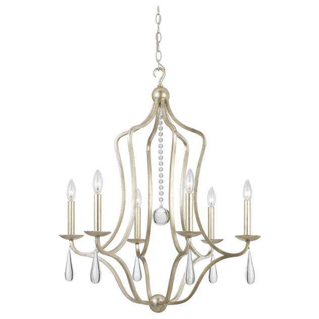 Manning 6 Light Chandelier-Crystorama Lighting Company-CRYSTO-5976-SL-ChandeliersSilver-2-France and Son