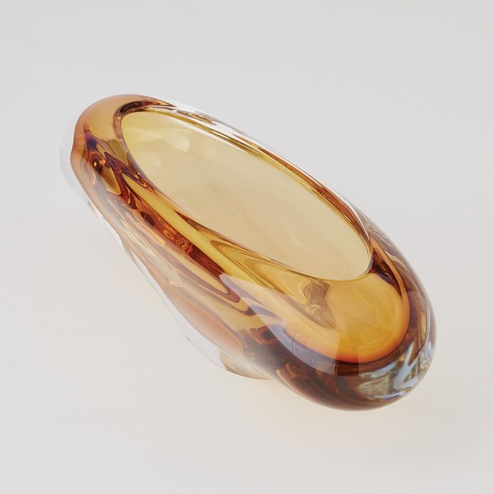 Bowl and Vase Collection-Global Views-GVSA-6.60273-DecorMedium-Amber-Canoe Bowl-5-France and Son