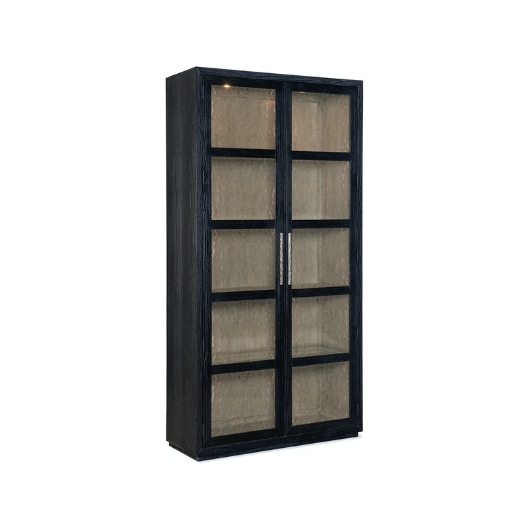 Shou Sugi Ban Curio Cabinet-Hooker-HOOKER-6150-75906-99-Bookcases & Cabinets-1-France and Son
