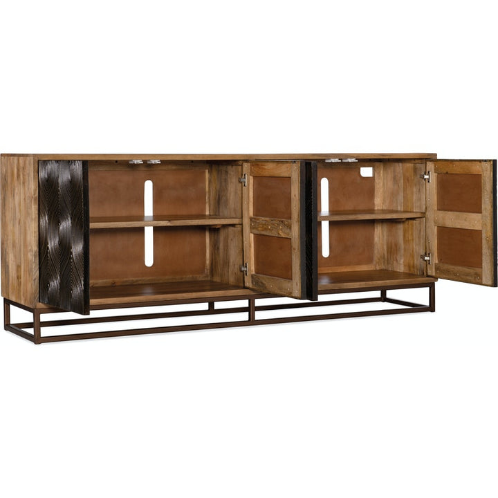 Entertainment Swirl Door Entertainment Console-Hooker-HOOKER-6344-55486-89-Media Storage / TV Stands-3-France and Son