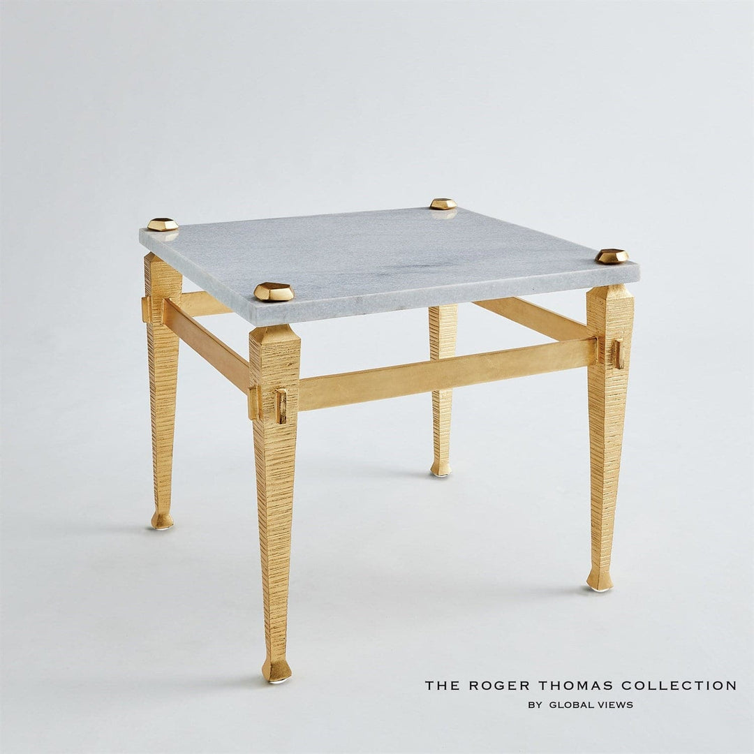 Roman End Table-Global Views-GVSA-RT9.90015-Side TablesGold Leaf-4-France and Son