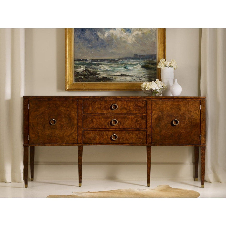 Concave Walnut Inlay Buffet-Modern History-MODERN-MH565F01-Sideboards & Credenzas-1-France and Son