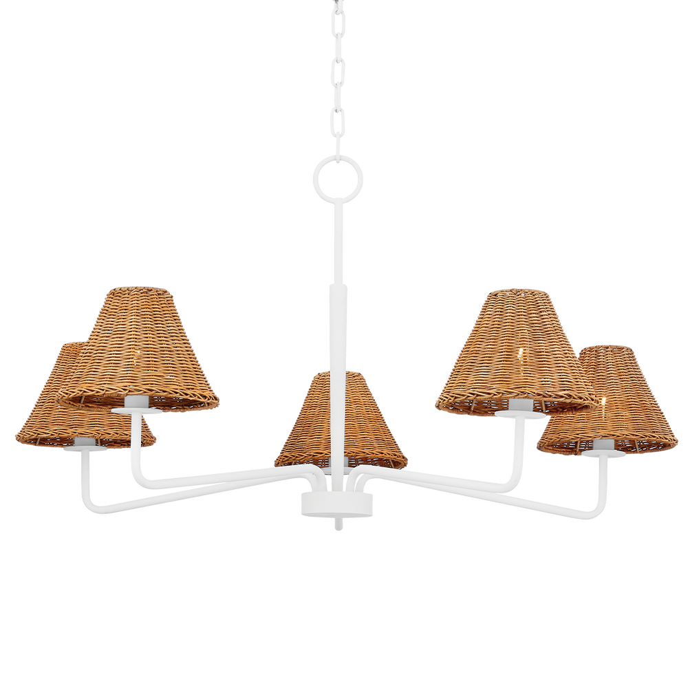 Issa 5 Light Chandelier-Mitzi-HVL-H704805-TWH-ChandeliersWhite-2-France and Son