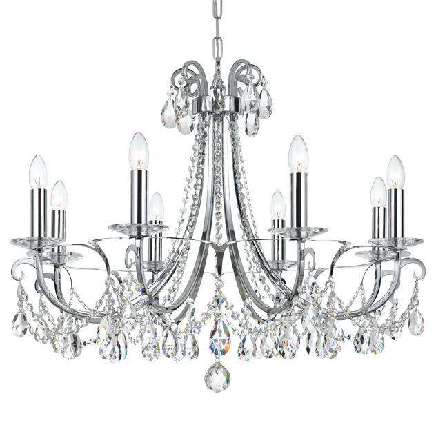 Othello 8 Light Chandelier-Crystorama Lighting Company-CRYSTO-6828-CH-CL-MWP-ChandeliersClear Crystal-3-France and Son