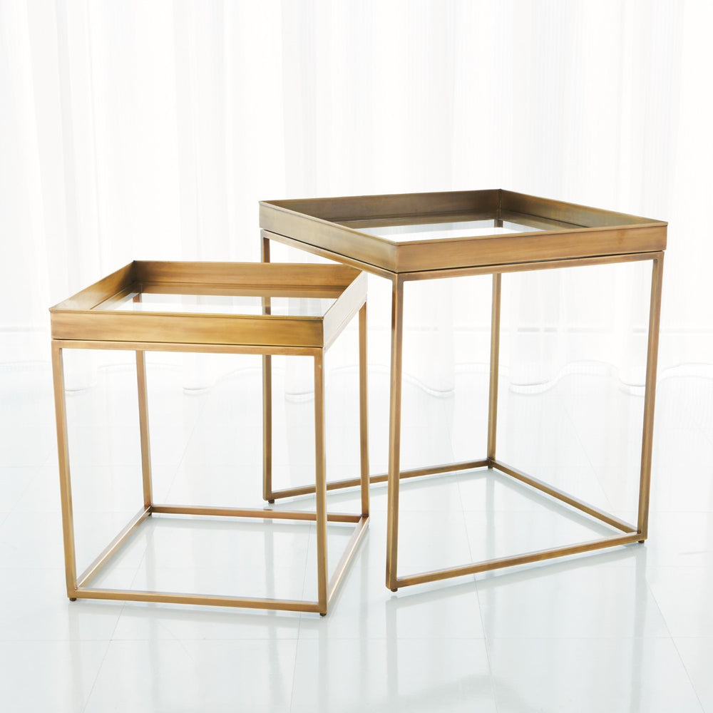 Perfect Nesting Tables - Set of 2-Global Views-GVSA-7.90781-Side TablesAntique Brass-2-France and Son