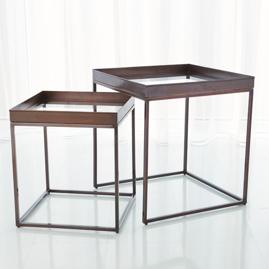 Perfect Nesting Tables - Set of 2-Global Views-GVSA-7.90782-Side TablesBronze-1-France and Son