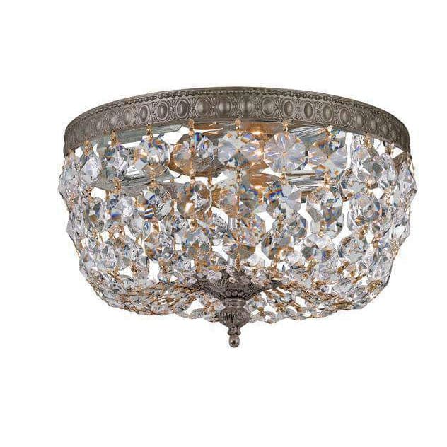 2 Light Ceiling Mount-Crystorama Lighting Company-CRYSTO-710-EB-CL-MWP-Flush MountsBronze-Clear Crystal-1-France and Son