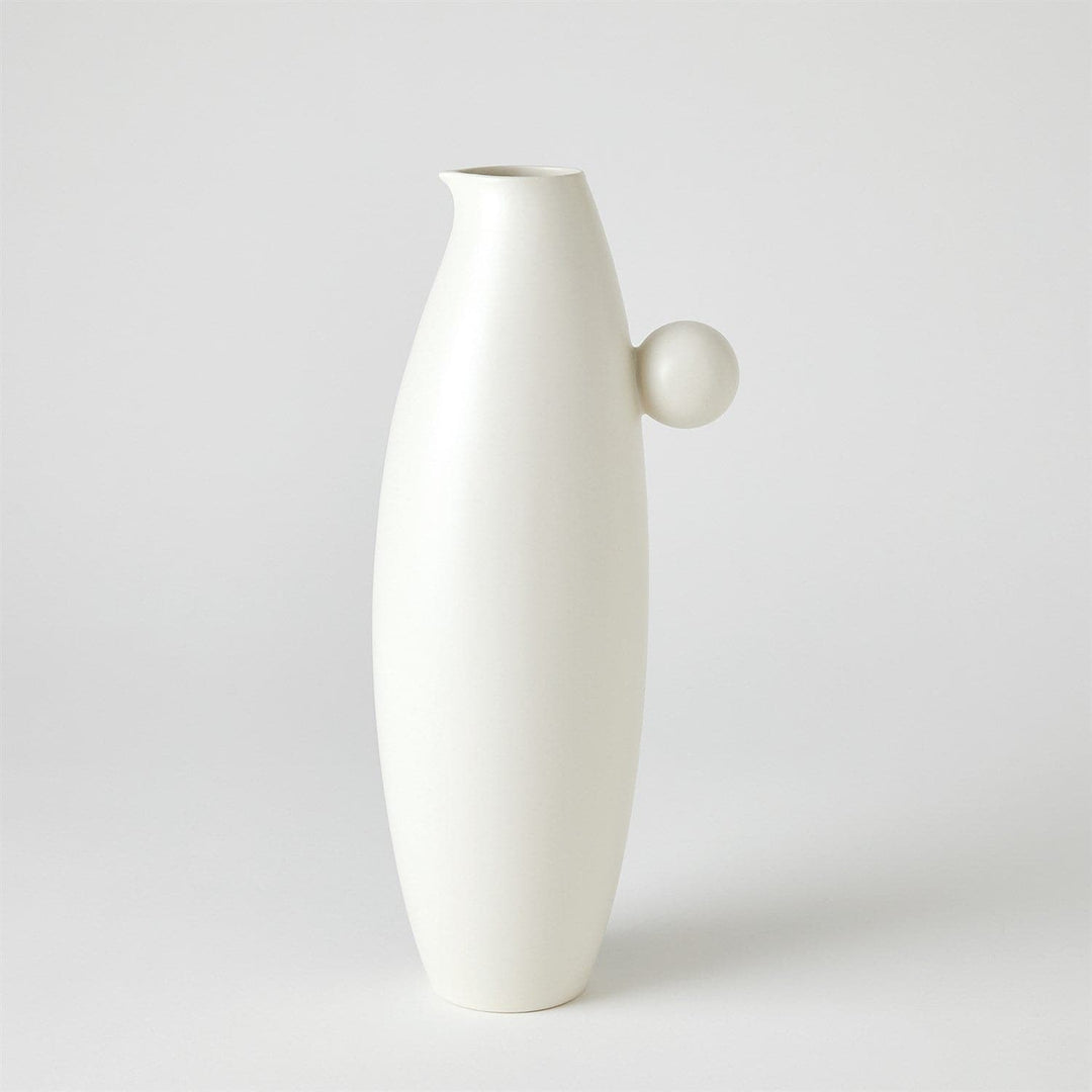 Ball Handled Pitcher-Global Views-GVSA-1.10848-Decorative ObjectsWhite-3-France and Son