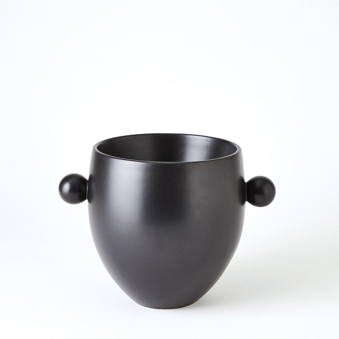 Ball Handled Collection-Global Views-GVSA-1.10853-Decorative ObjectsBall Handled Ice Bucket-14"-Black-6-France and Son